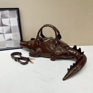 Alligator Brown Crossbody Bag NWT​